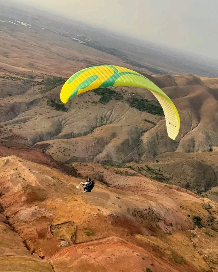 Take-off into the wind at Aguergour